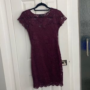 Ambiance Burgundy Cocktail Dress